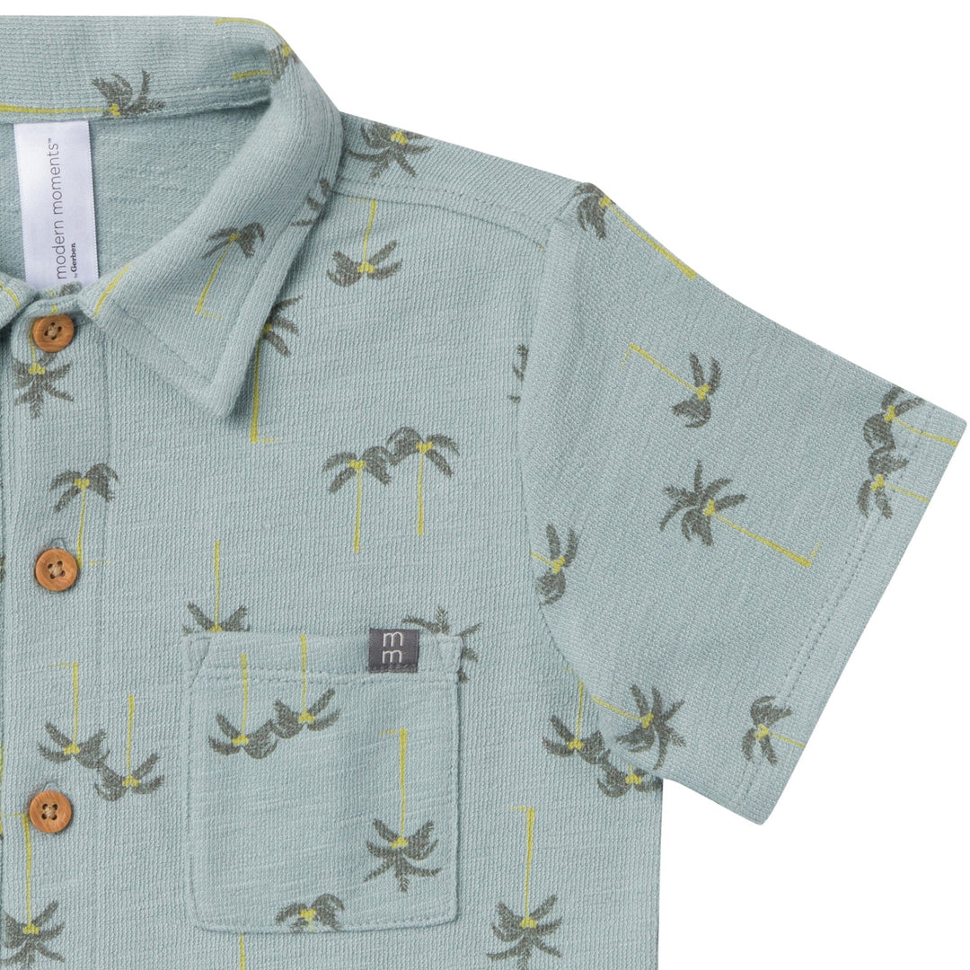 2-Piece Infant & Toddler Boys Blue Resort Shirt and Shorts Set outfits Modern Moments™ by Gerber® 